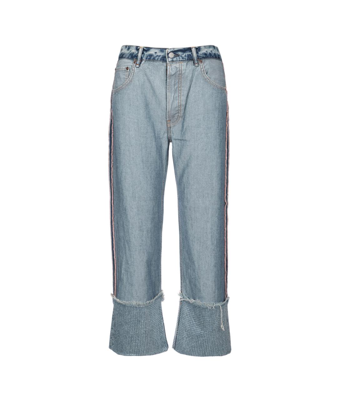 ACNE STUDIOS Синие хлопковые прямые джинсы, фото 1