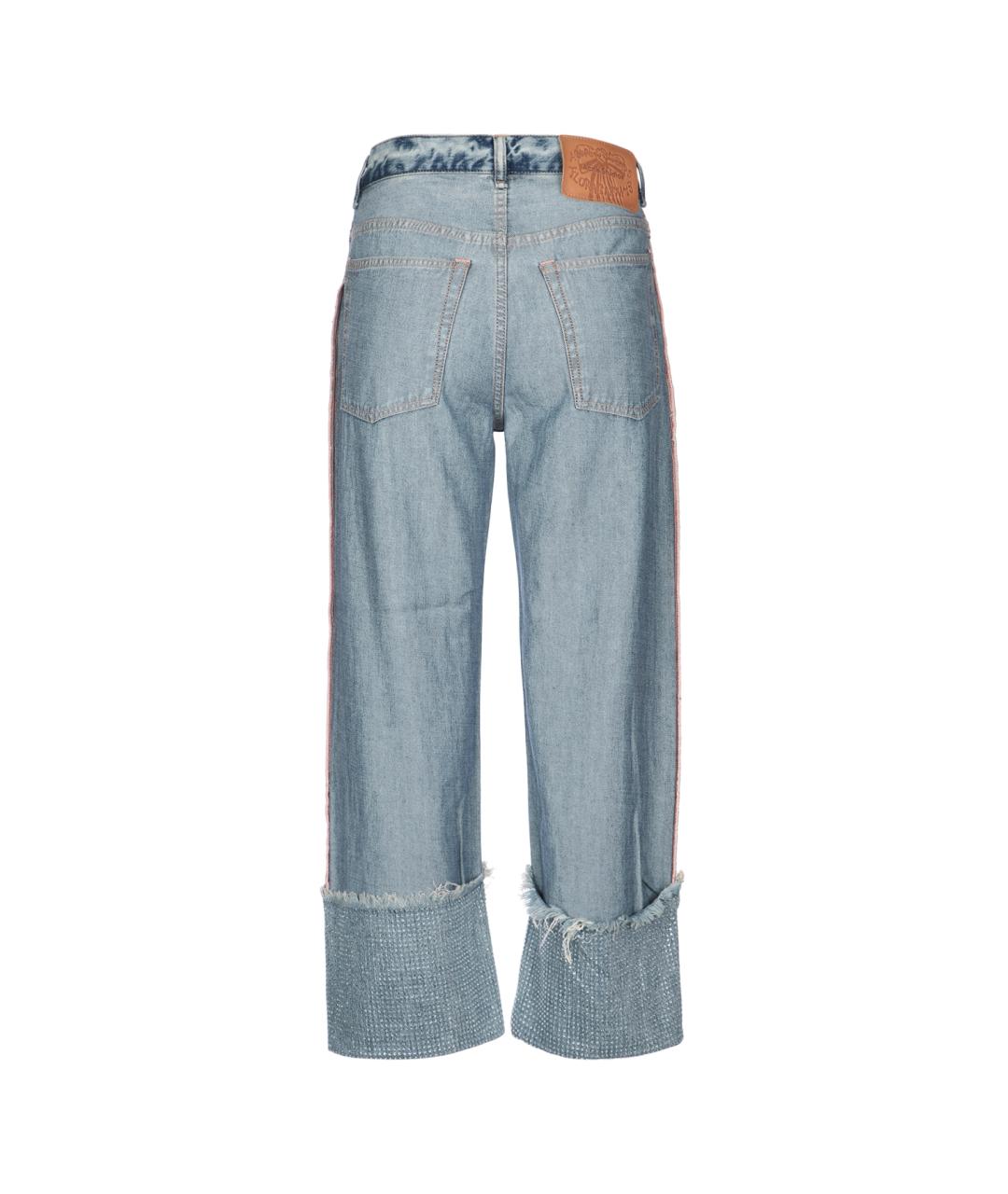 ACNE STUDIOS Синие хлопковые прямые джинсы, фото 2