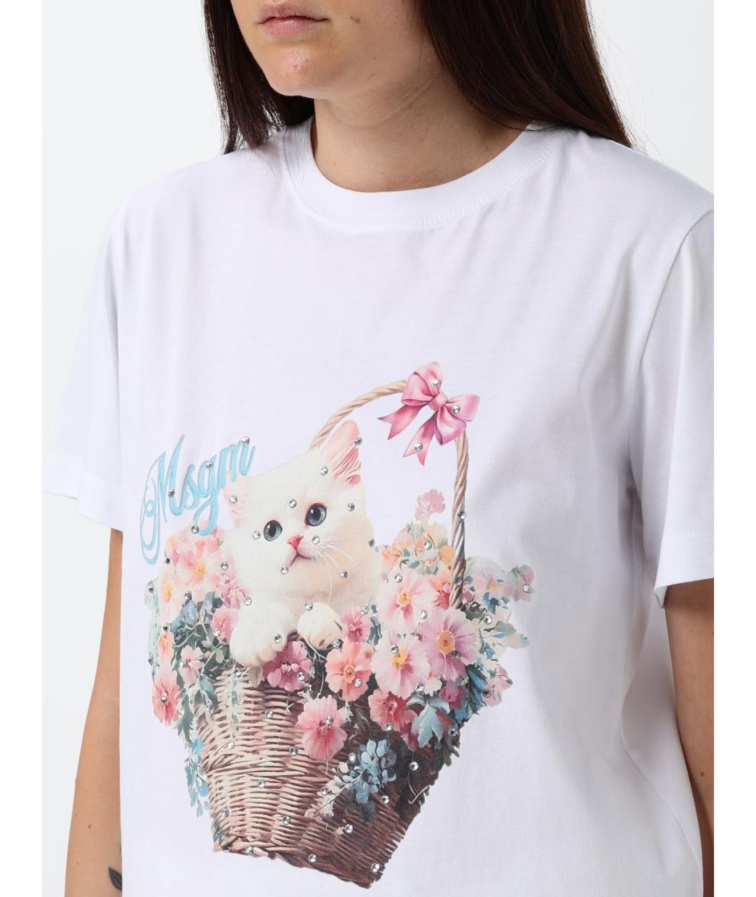 MSGM Мульти хлопковая футболка, фото 3