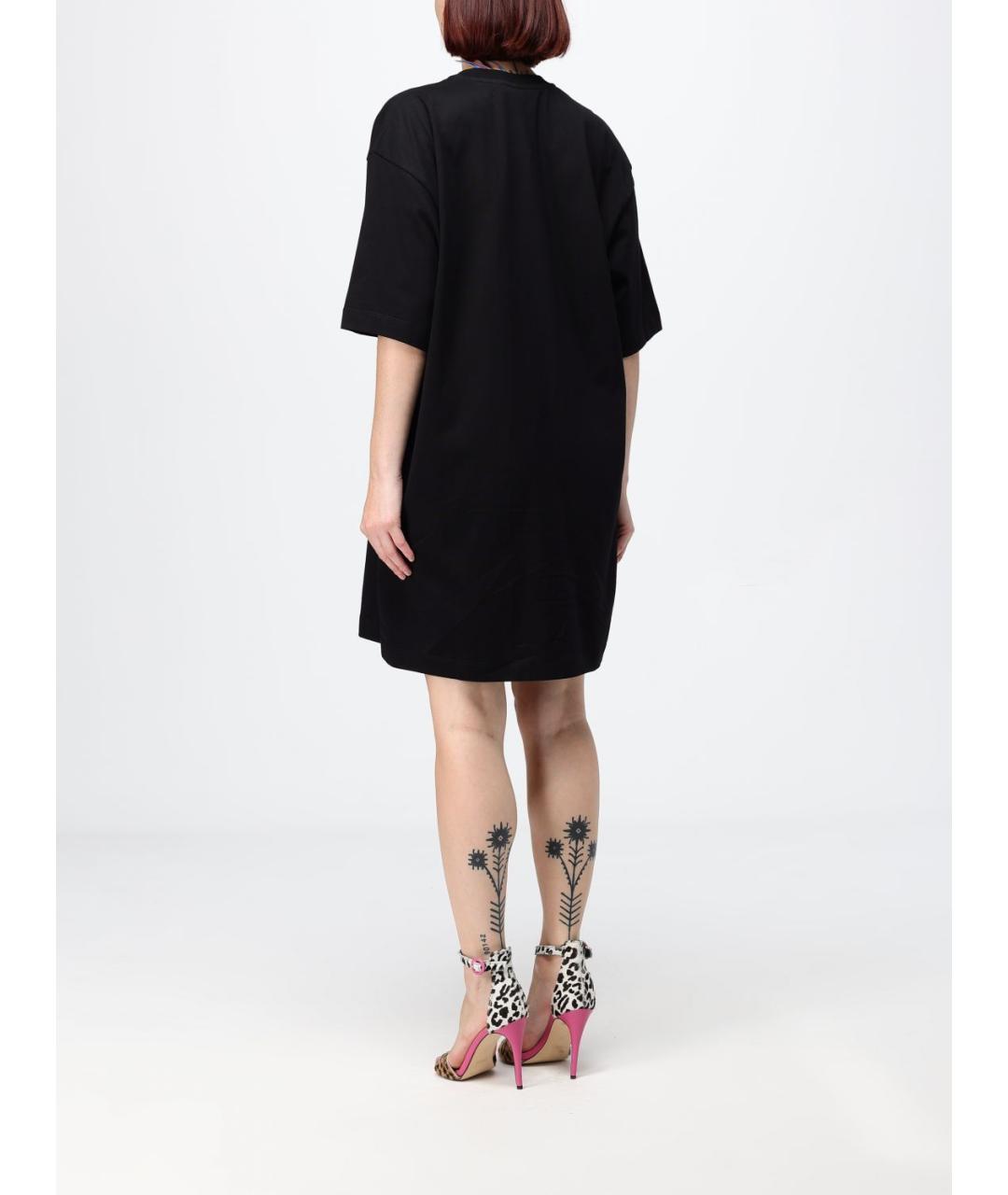 MSGM Черное хлопковое повседневное платье, фото 2