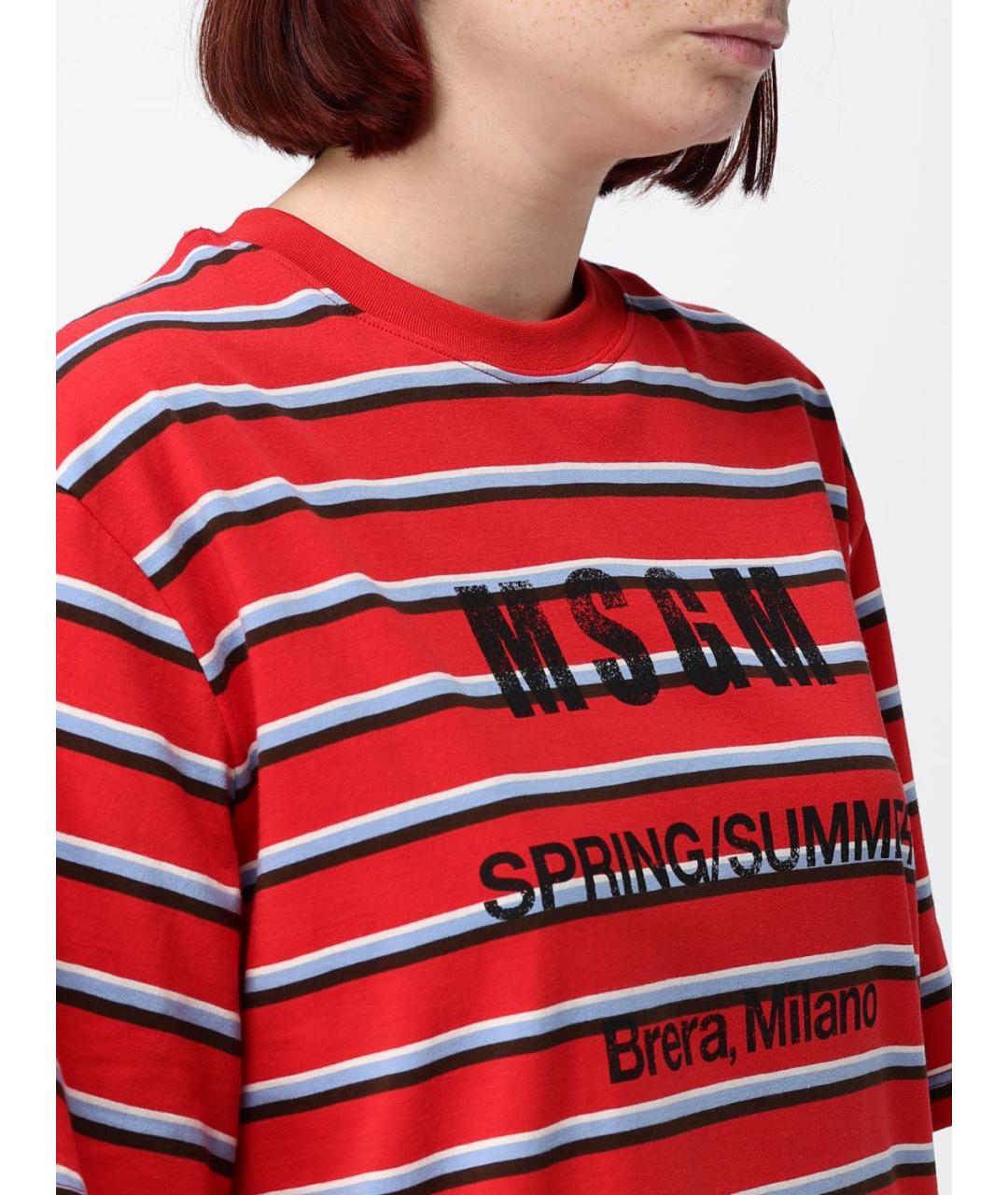 MSGM Мульти хлопковая футболка, фото 3