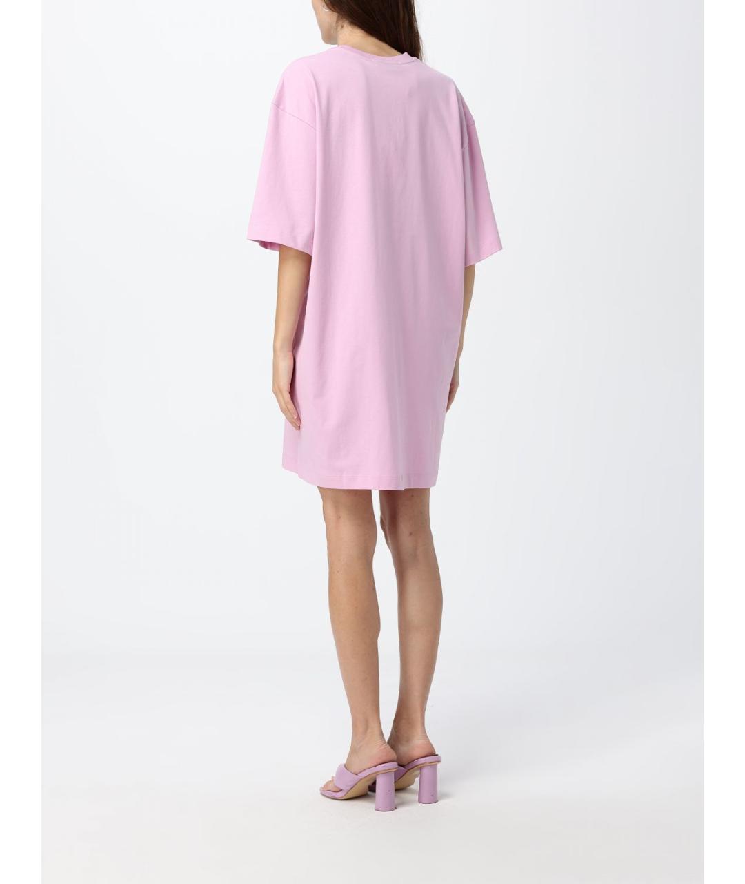 MSGM Розовое хлопковое повседневное платье, фото 2