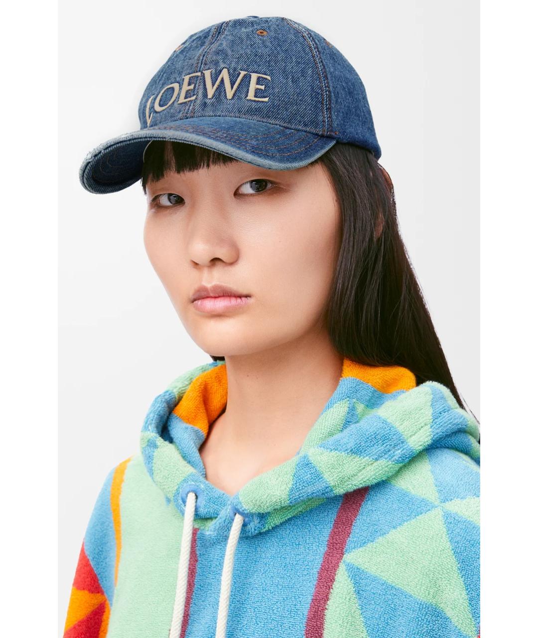 LOEWE Синяя хлопковая кепка, фото 2