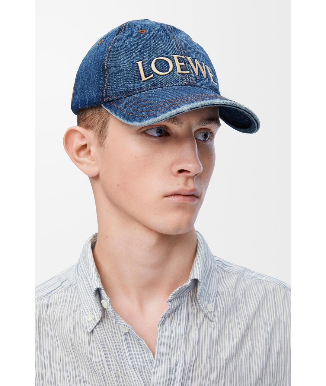LOEWE Синяя хлопковая кепка, фото 3