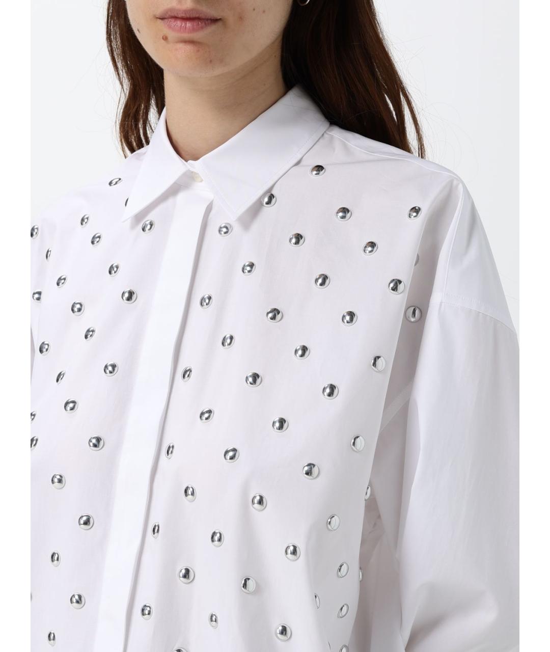 MSGM Белая хлопковая рубашка, фото 3