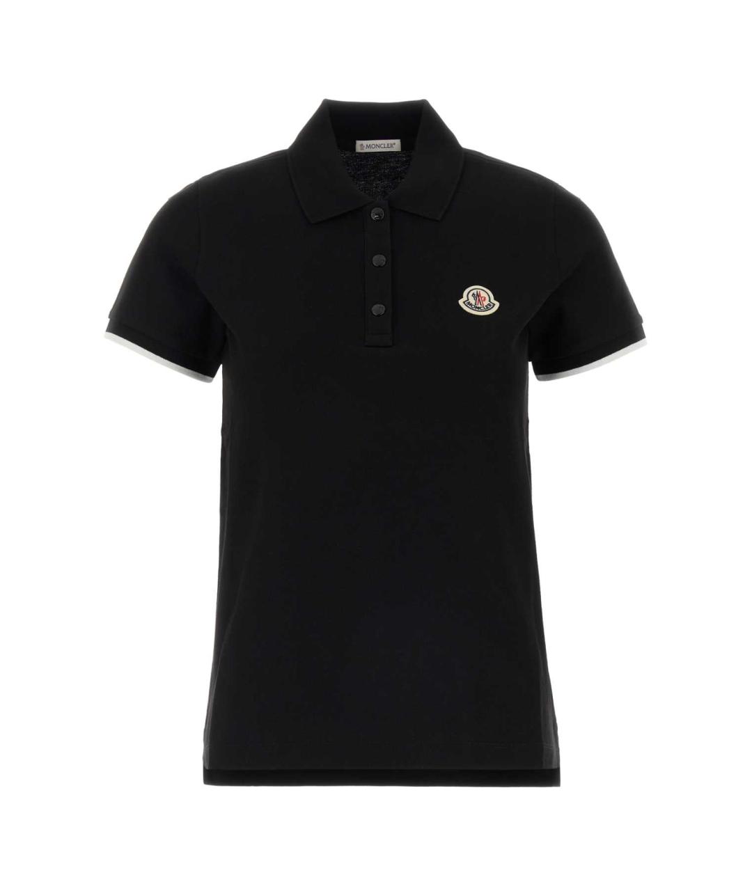 MONCLER Черная хлопковая футболка, фото 1