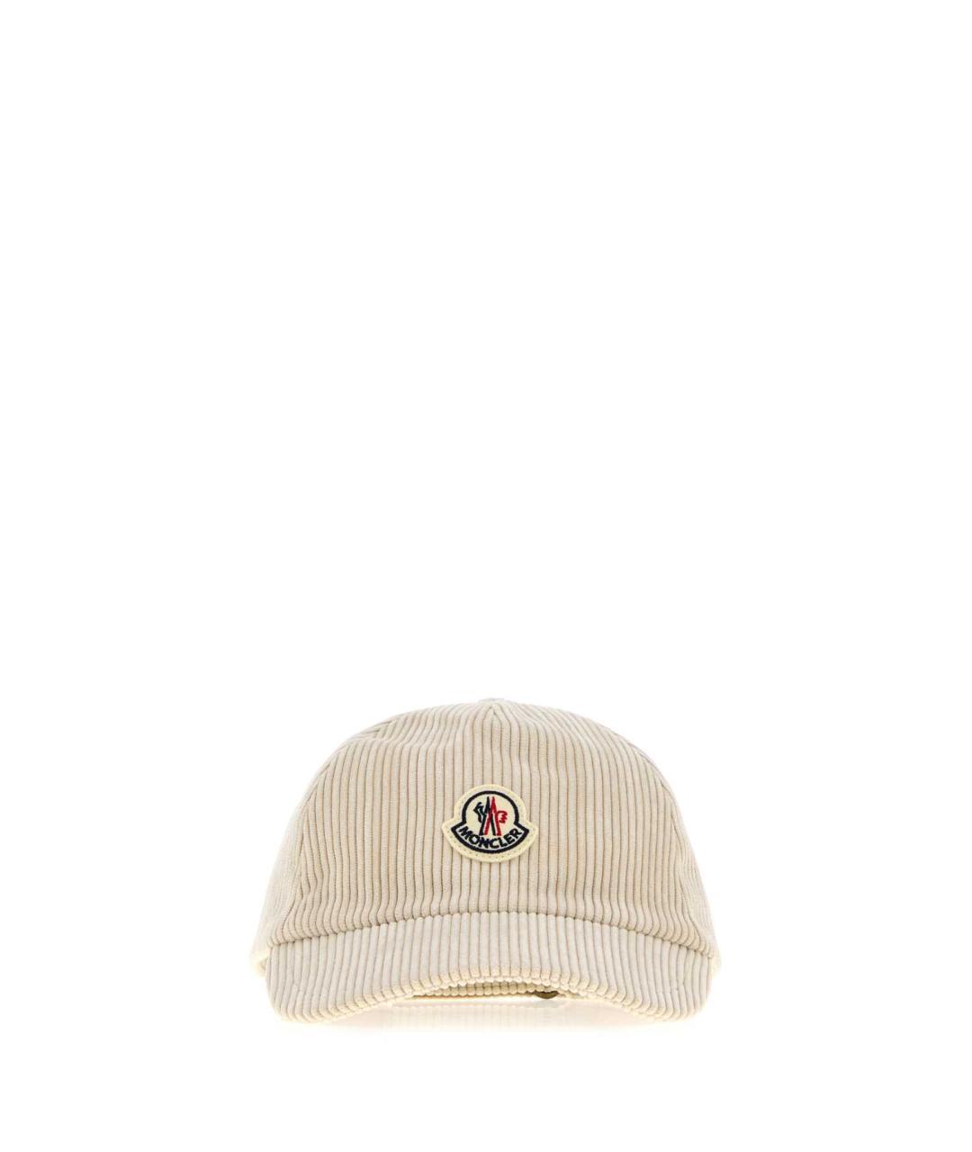 MONCLER Бежевая синтетическая кепка, фото 1