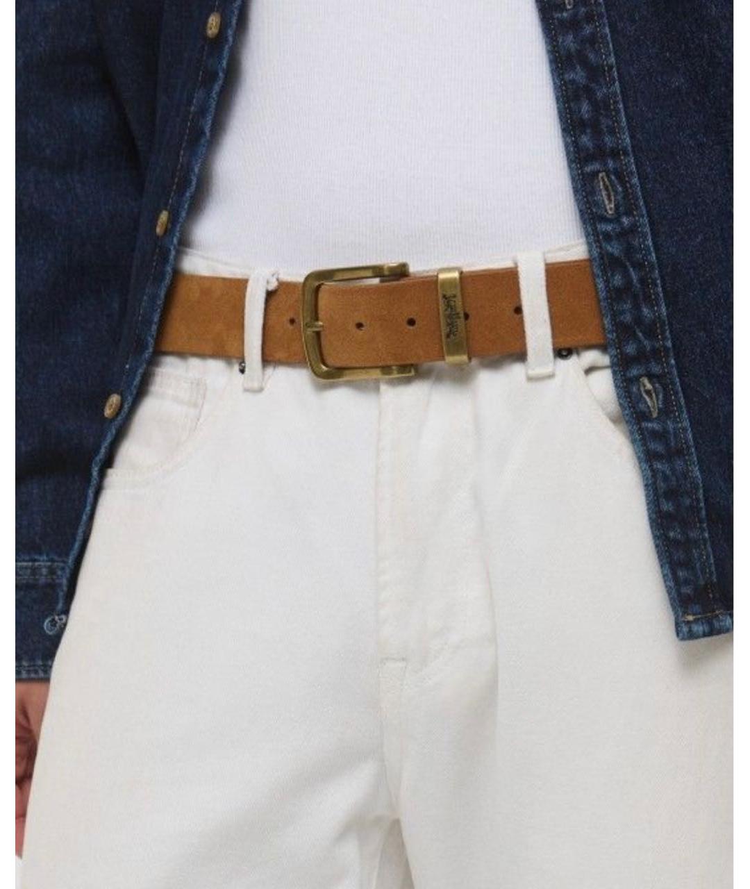 LEVI'S Коричневый кожаный ремень, фото 4