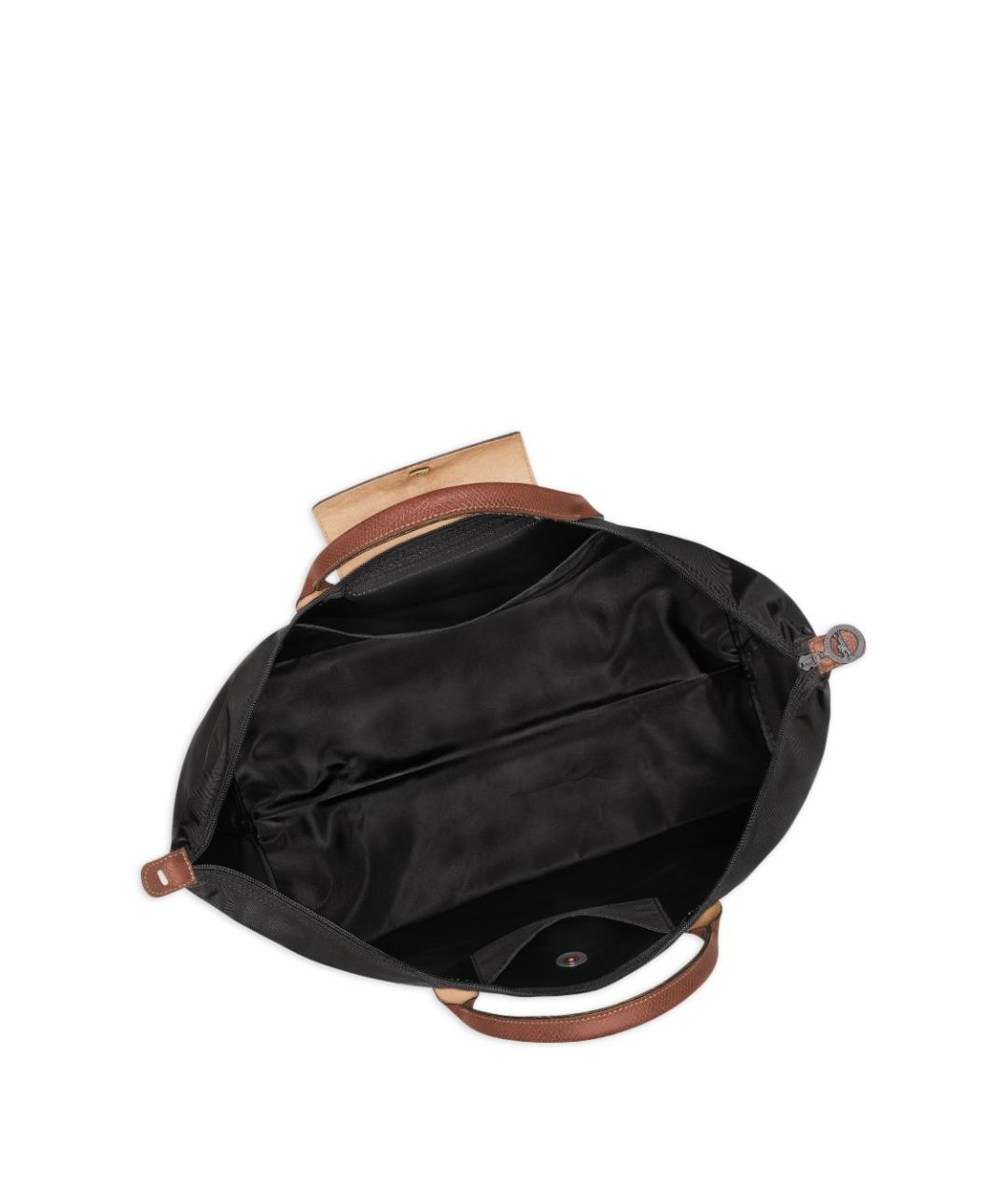 LONGCHAMP Черная тканевая сумка тоут, фото 5