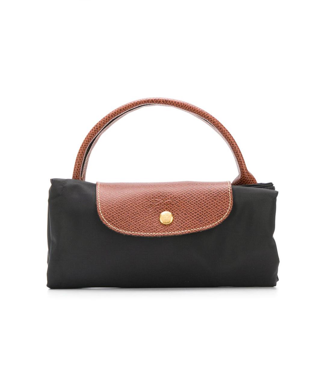 LONGCHAMP Черная тканевая сумка тоут, фото 2