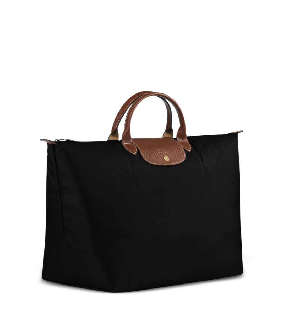 LONGCHAMP Черная тканевая сумка тоут, фото 6
