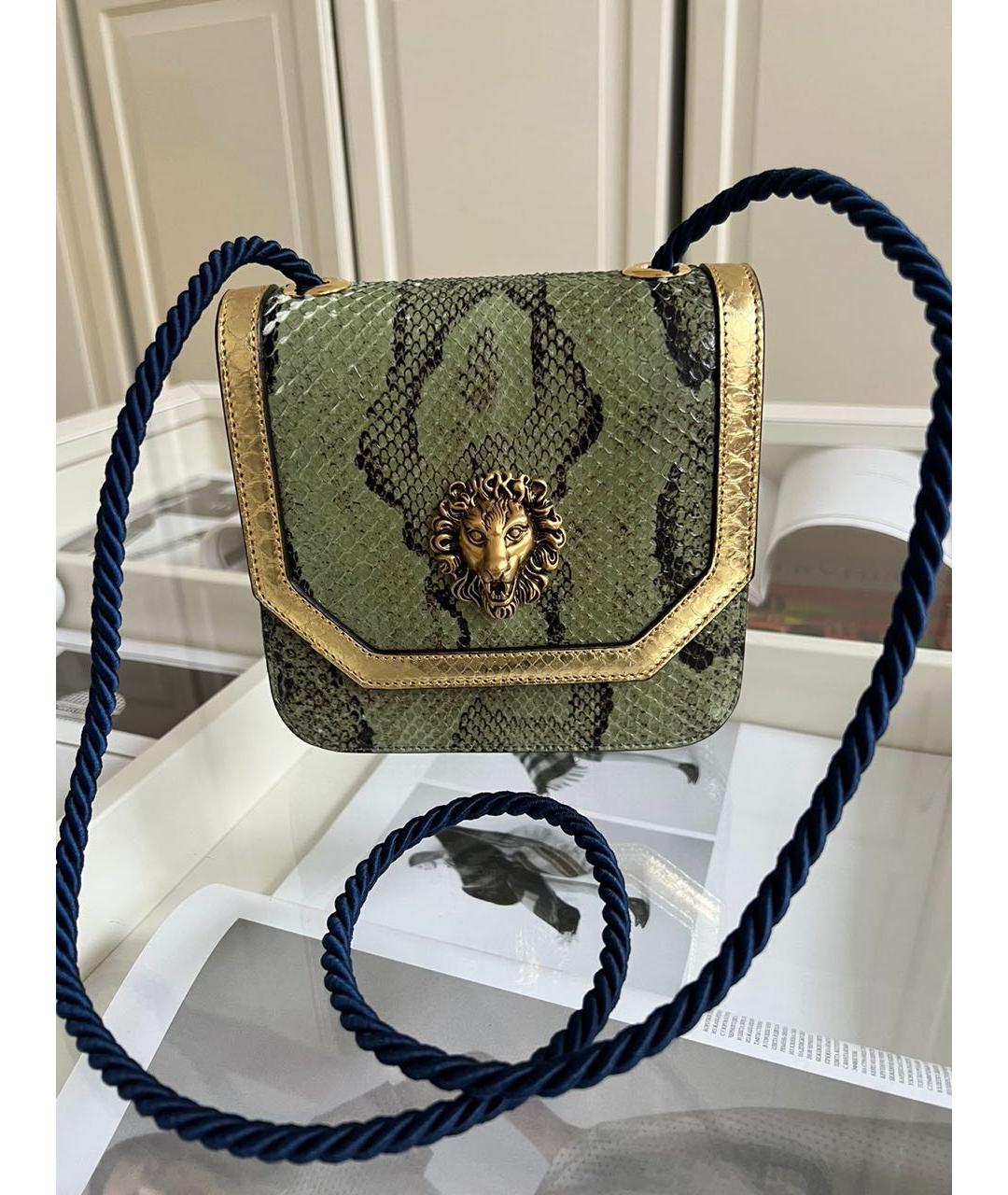 GUCCI Зеленая кожаная сумка через плечо, фото 9