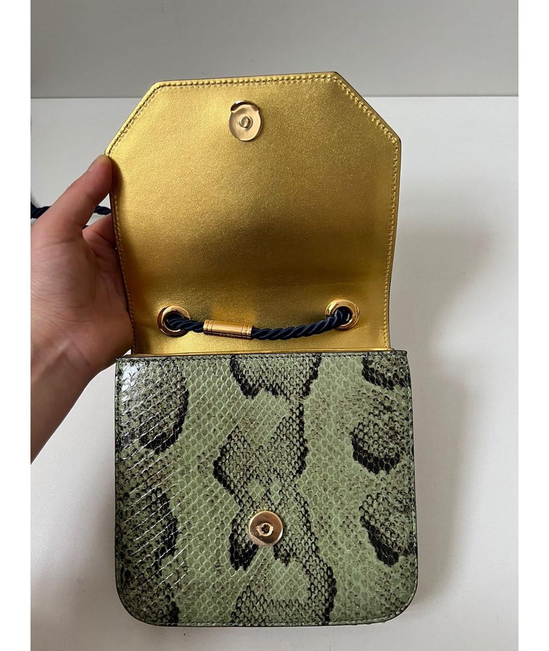 GUCCI Зеленая кожаная сумка через плечо, фото 5