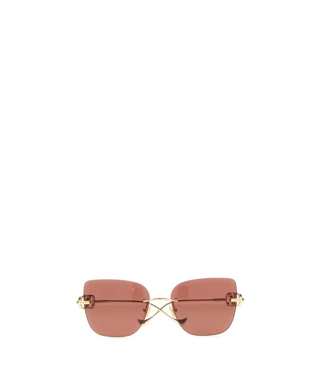 VALENTINO Золотые металлические солнцезащитные очки, фото 1