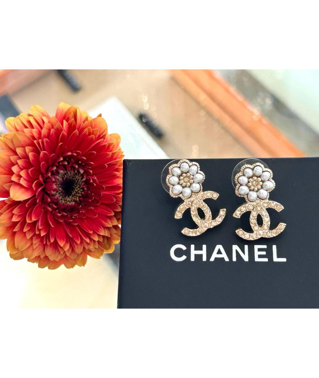 CHANEL Золотые серьги, фото 2