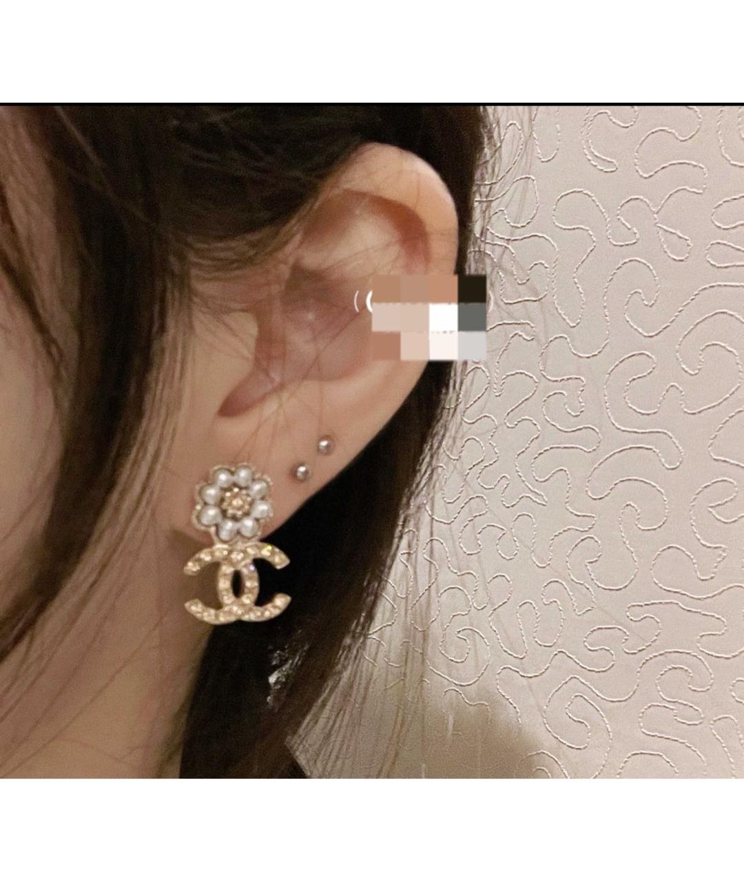 CHANEL Золотые серьги, фото 4