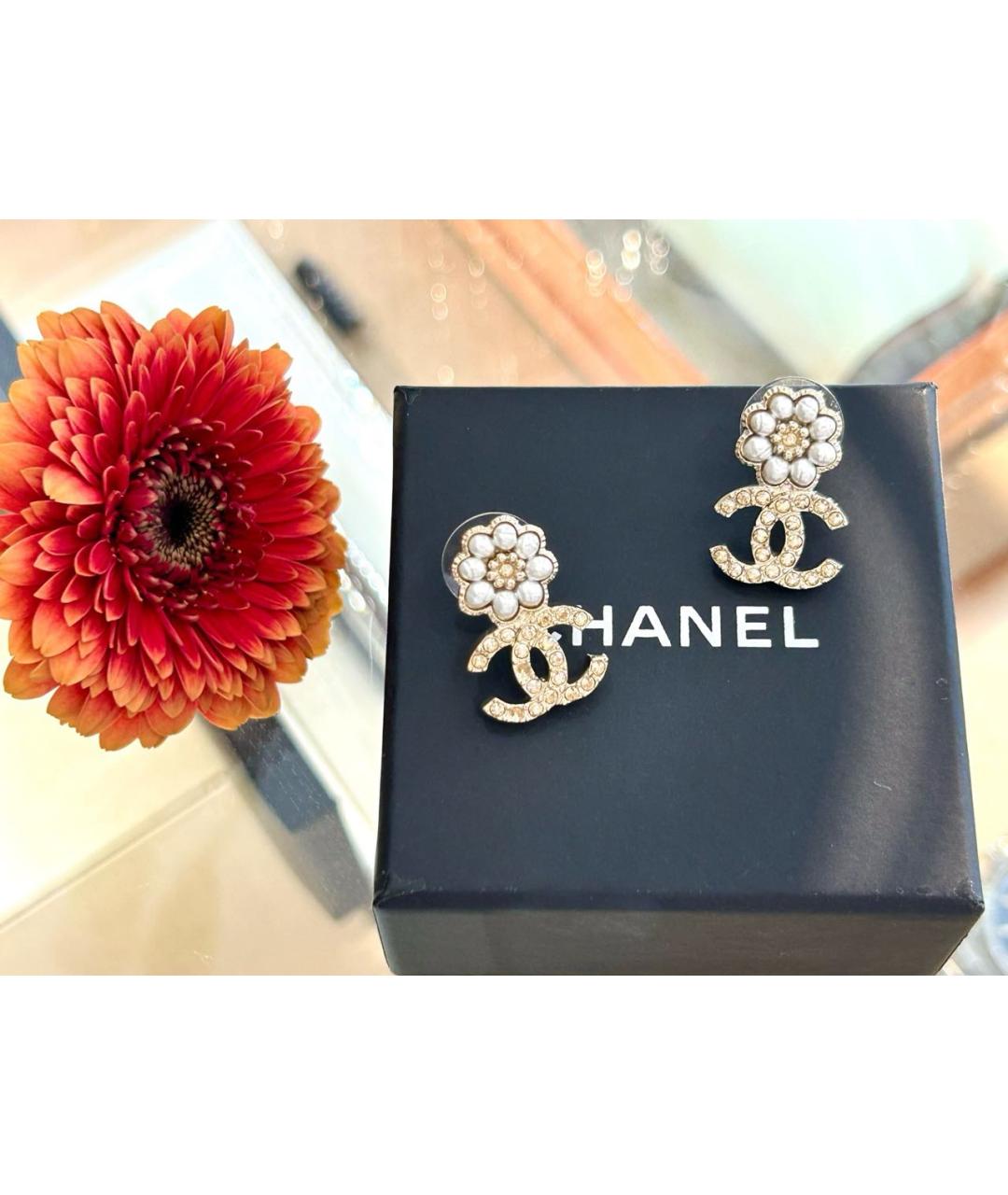 CHANEL Золотые серьги, фото 3