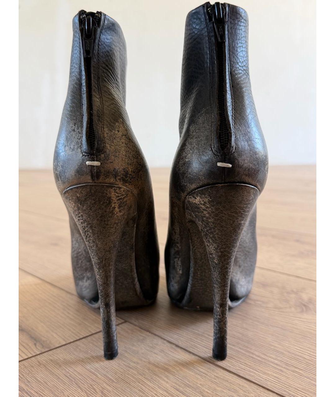 MAISON MARGIELA Черные кожаные ботильоны, фото 4