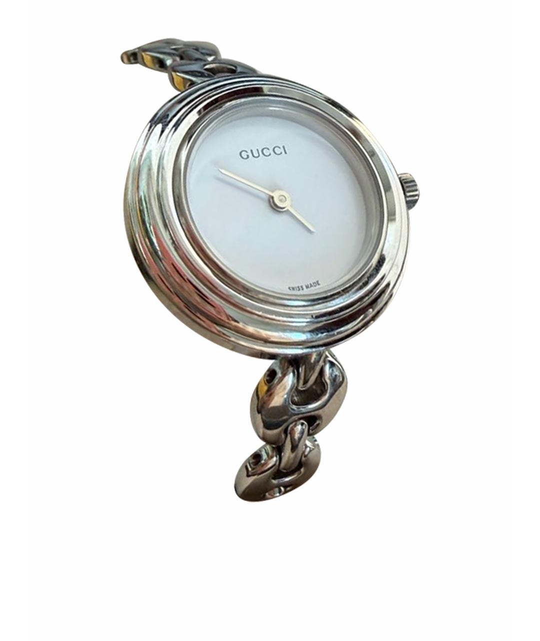 GUCCI Серебряные стальные часы, фото 1
