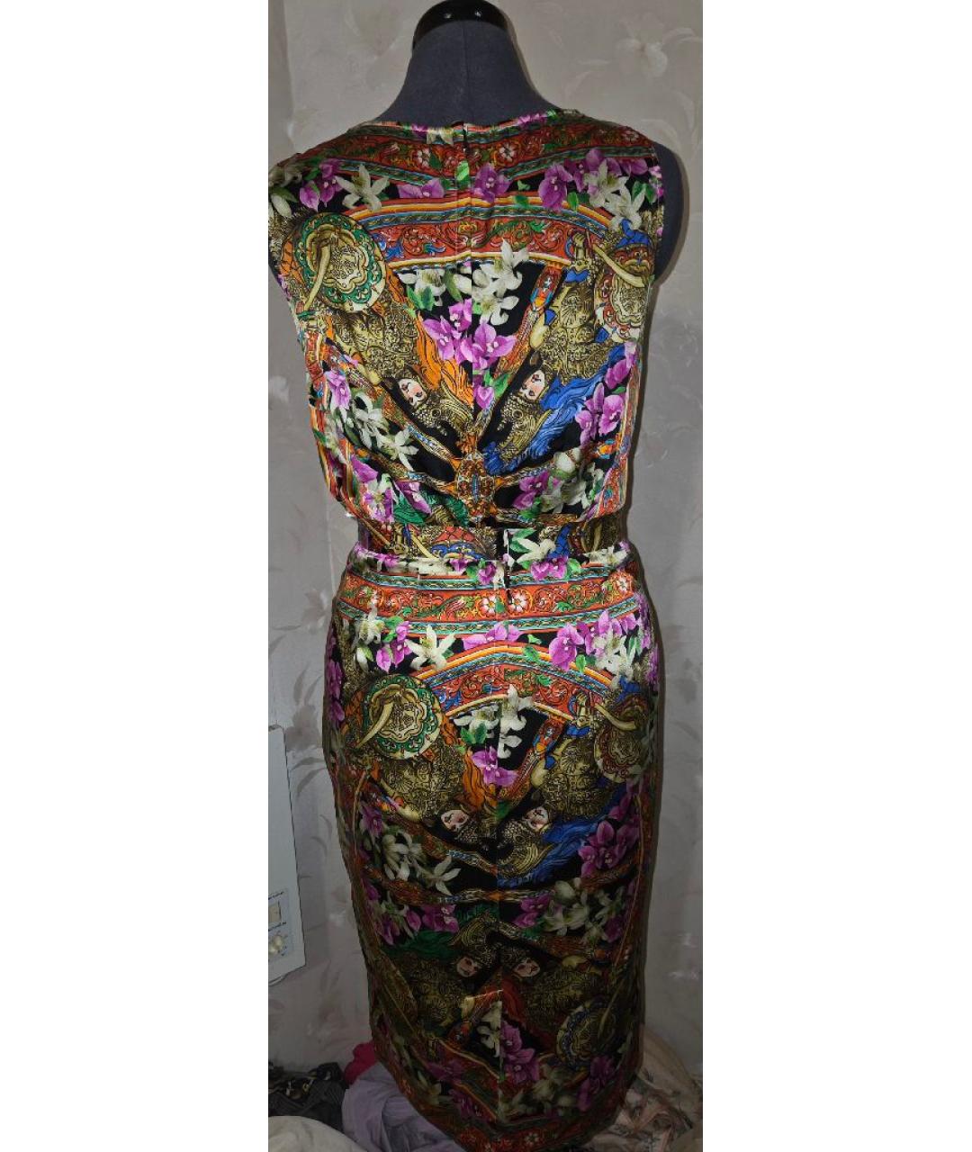 DOLCE&GABBANA Мульти шелковый костюм с юбками, фото 2