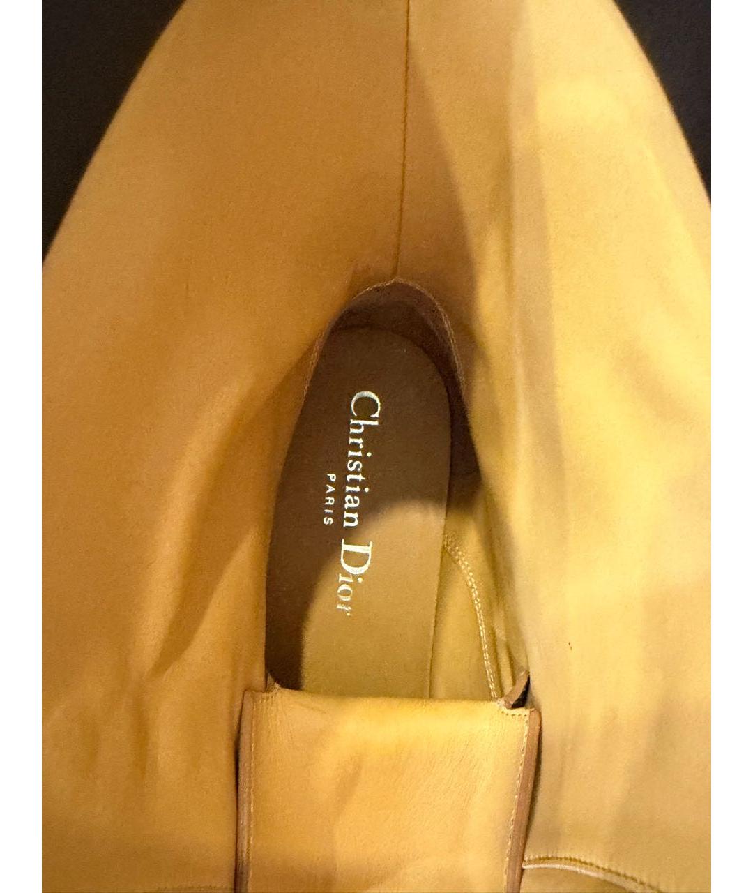 CHRISTIAN DIOR Горчичные ботинки, фото 4