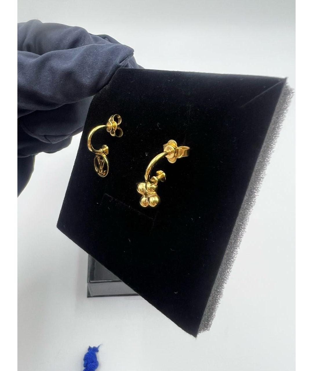 LOUIS VUITTON Золотые серьги, фото 3