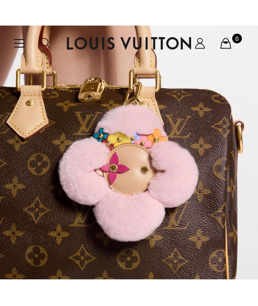 LOUIS VUITTON Розовый брелок, фото 4