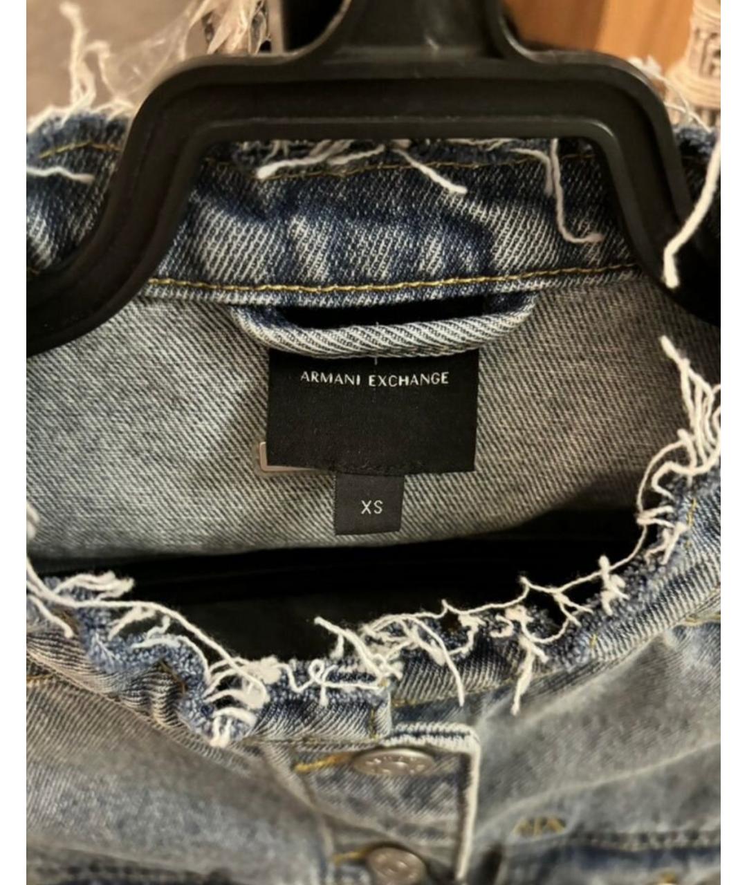 ARMANI EXCHANGE Синяя деним куртка, фото 3