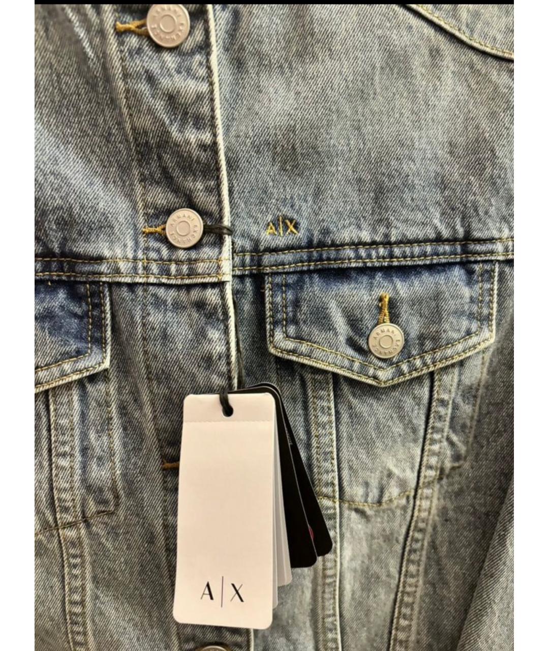 ARMANI EXCHANGE Синяя деним куртка, фото 4