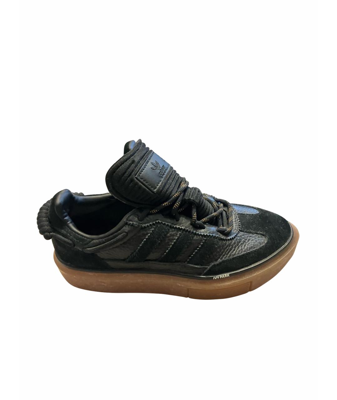 ADIDAS X RAF SIMONS Черные кожаные кроссовки, фото 1