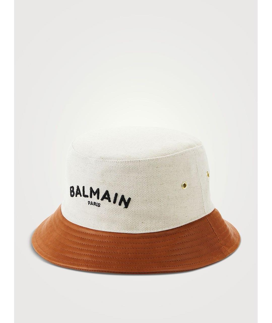 BALMAIN Бежевая хлопковая панама, фото 7