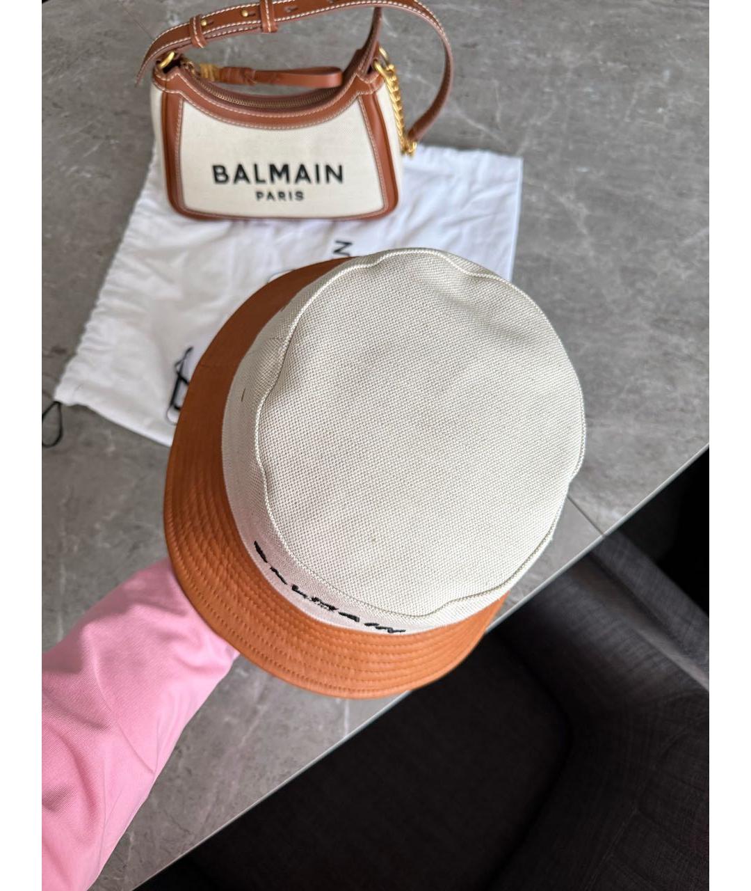 BALMAIN Бежевая хлопковая панама, фото 5