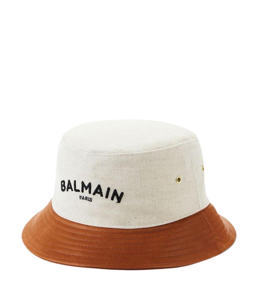 BALMAIN Бежевая хлопковая панама, фото 1
