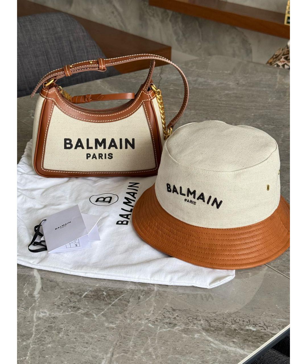 BALMAIN Бежевая хлопковая панама, фото 2