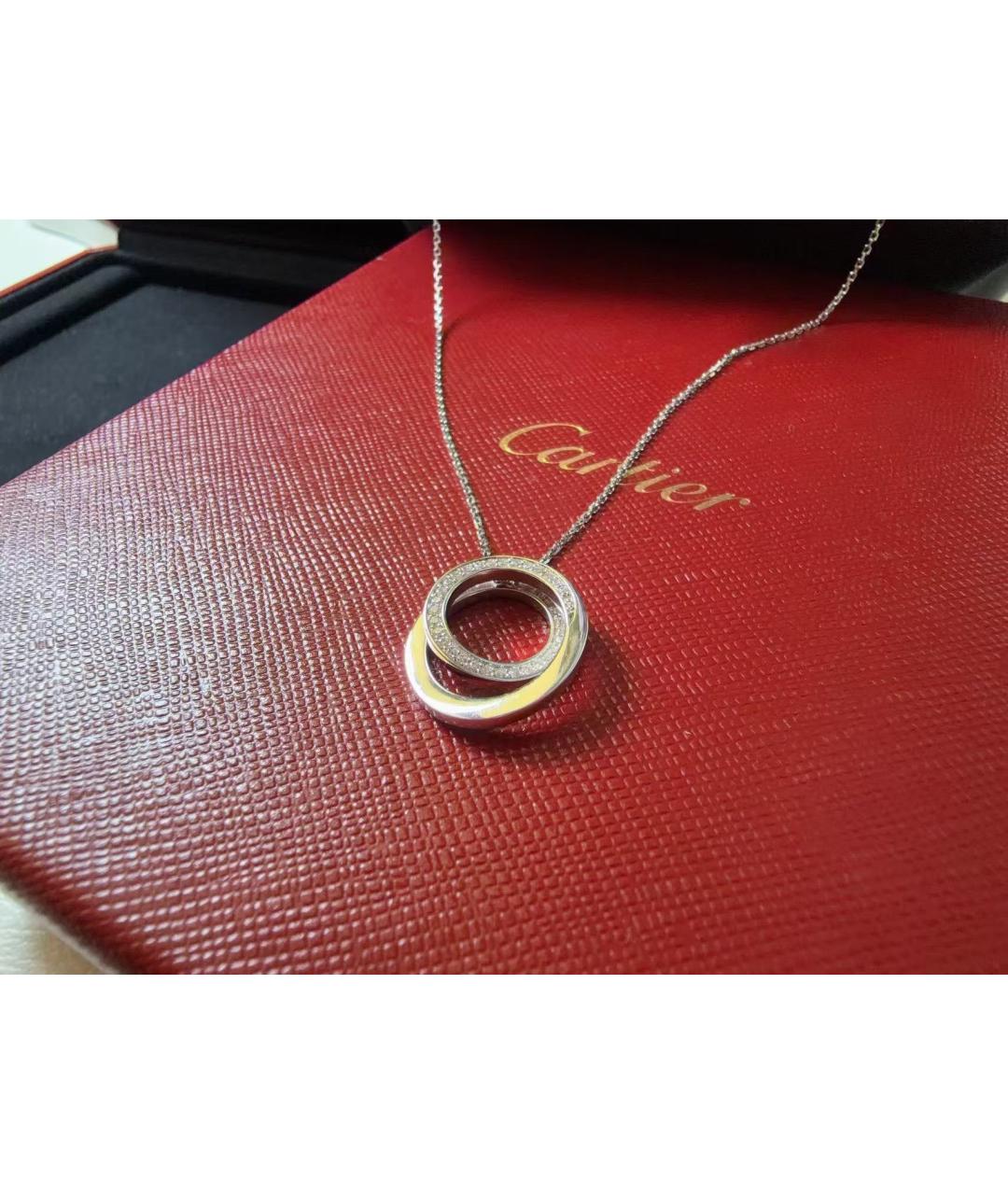 CARTIER Серебряное колье из белого золота, фото 3