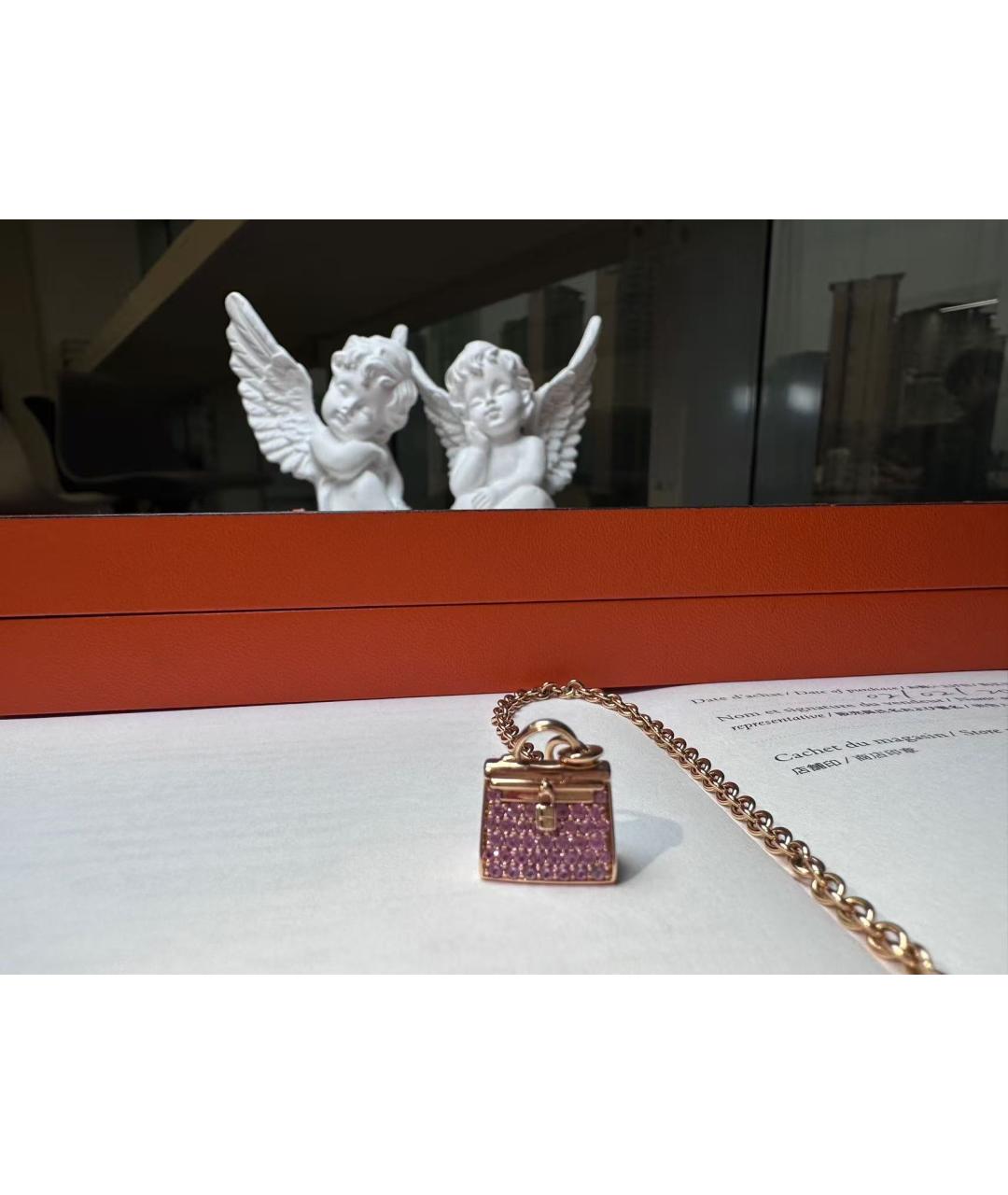 HERMES Золотое колье из розового золота, фото 3