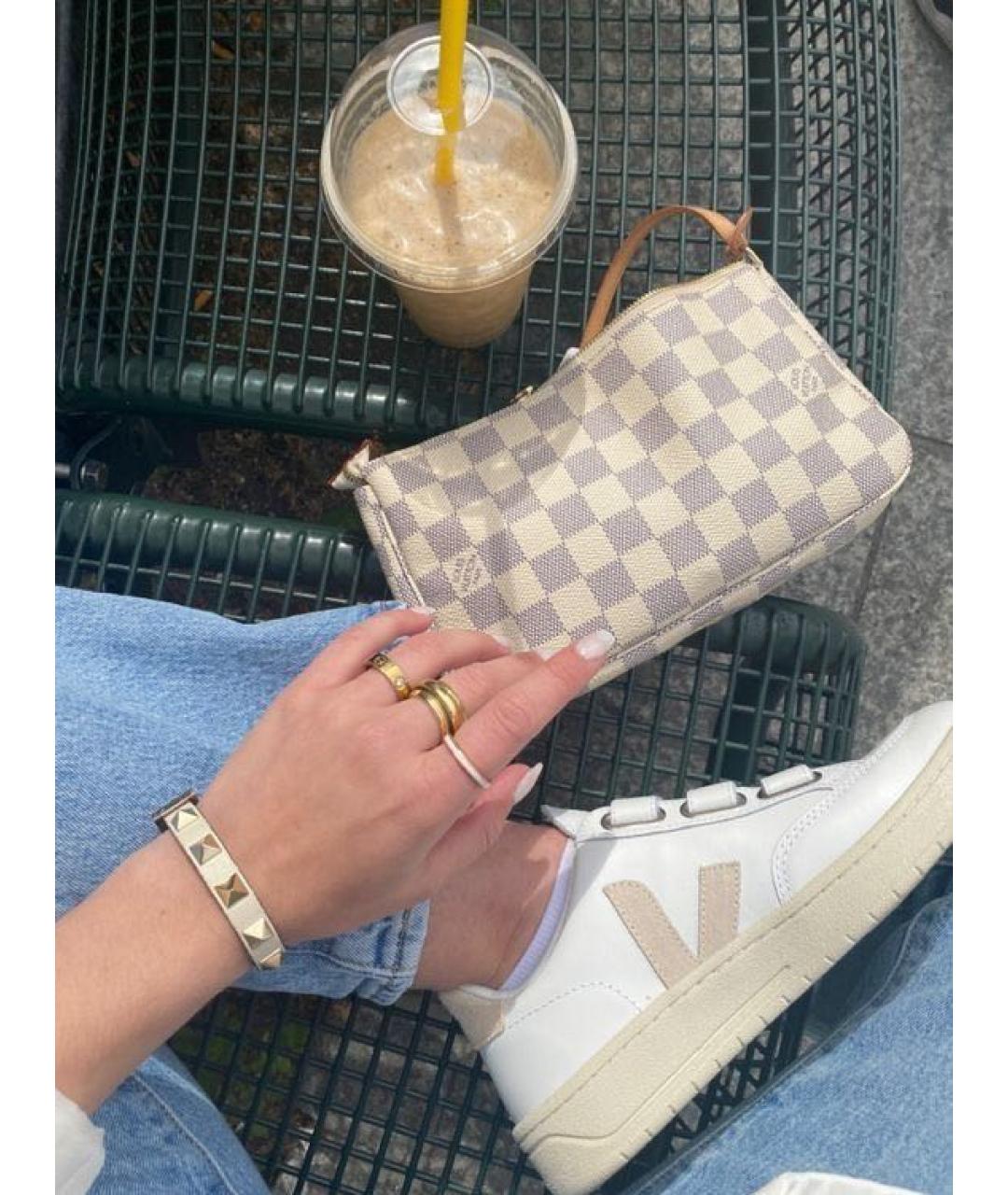 LOUIS VUITTON Бежевая сумка с короткими ручками, фото 6
