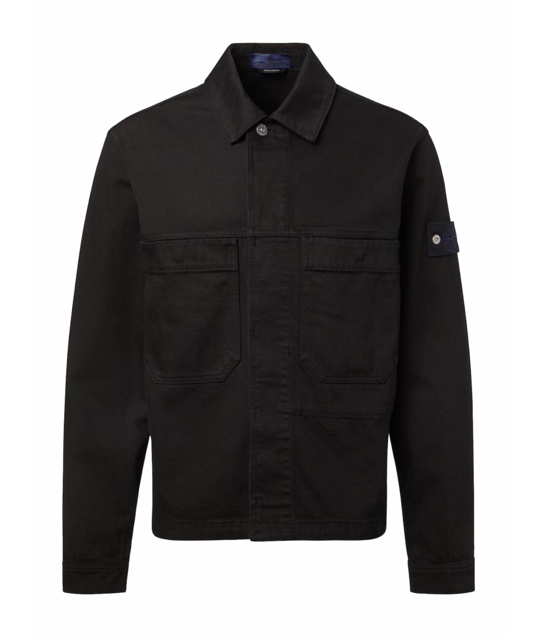 STONE ISLAND Черная хлопковая куртка, фото 1
