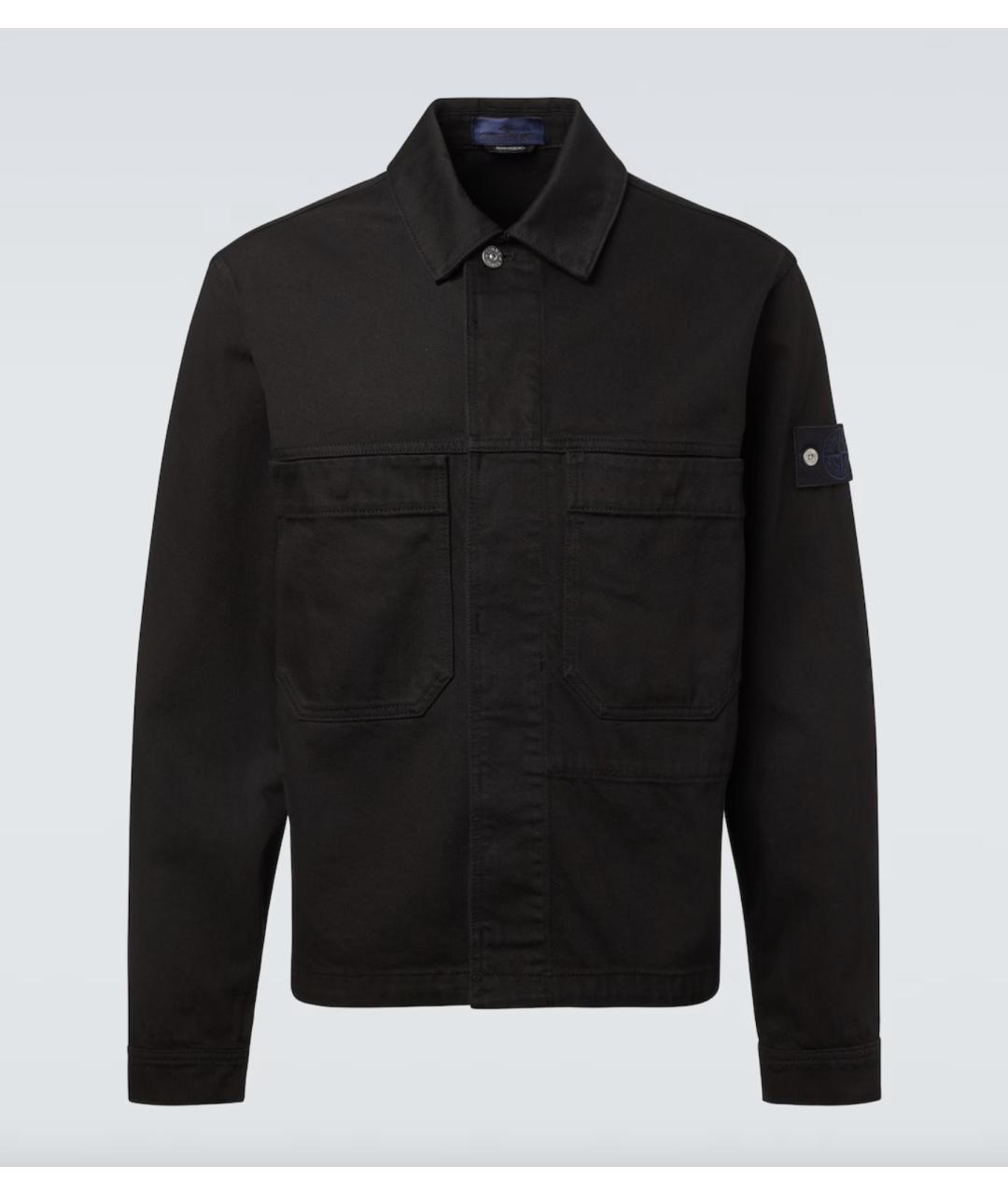 STONE ISLAND Черная хлопковая куртка, фото 4