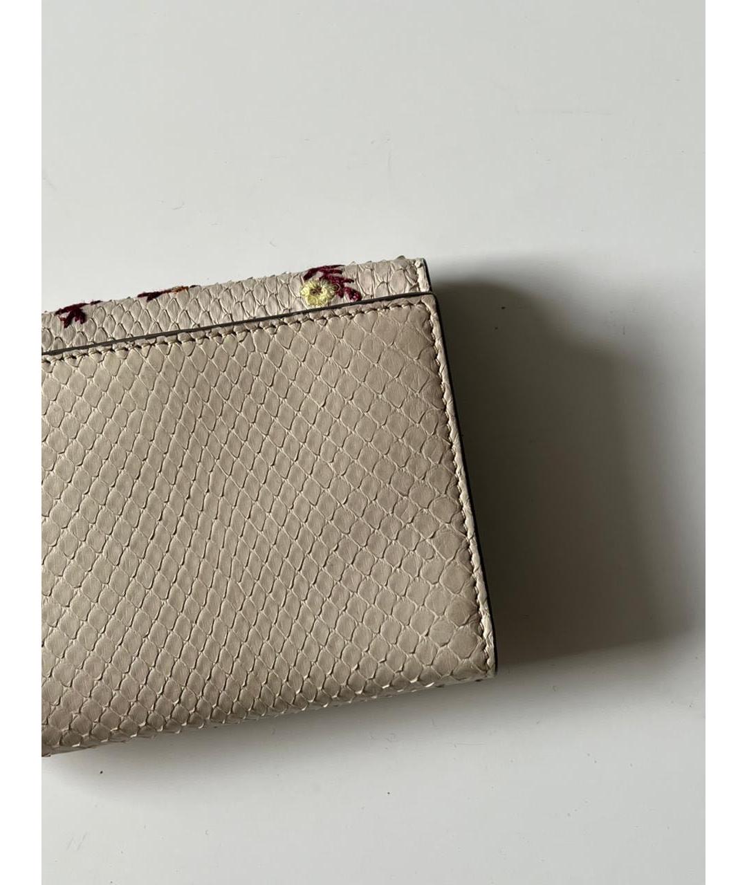 FENDI Бежевый кожаный кошелек, фото 8