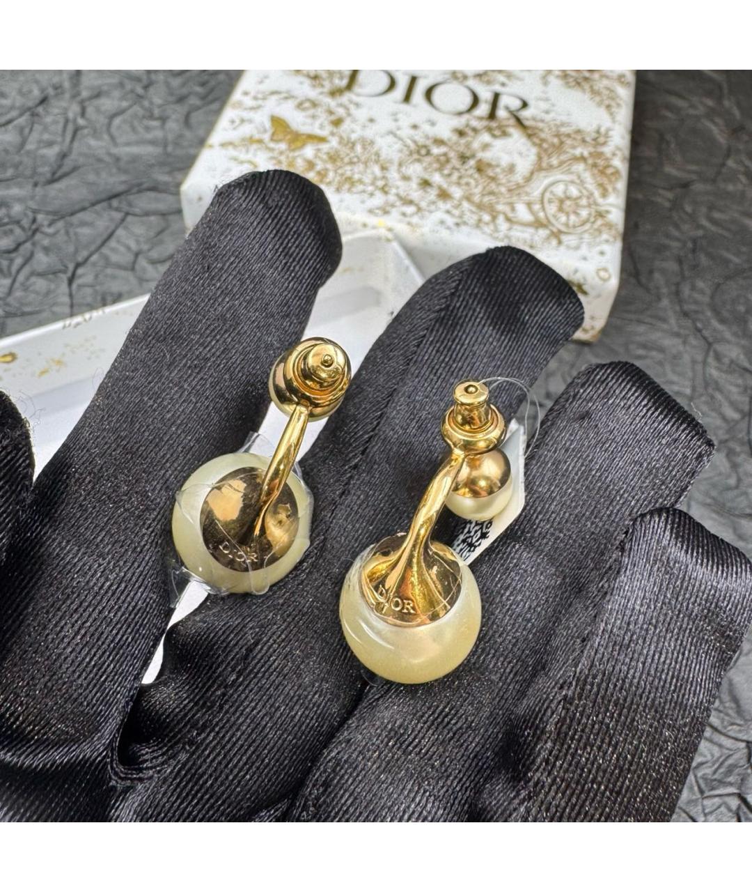 CHRISTIAN DIOR Золотые серьги, фото 3
