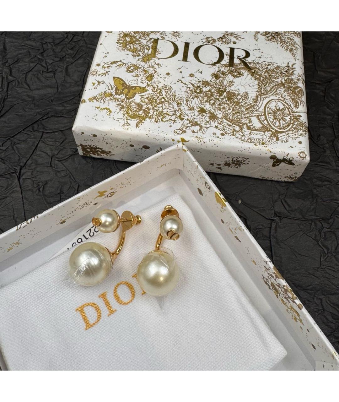 CHRISTIAN DIOR Золотые серьги, фото 5