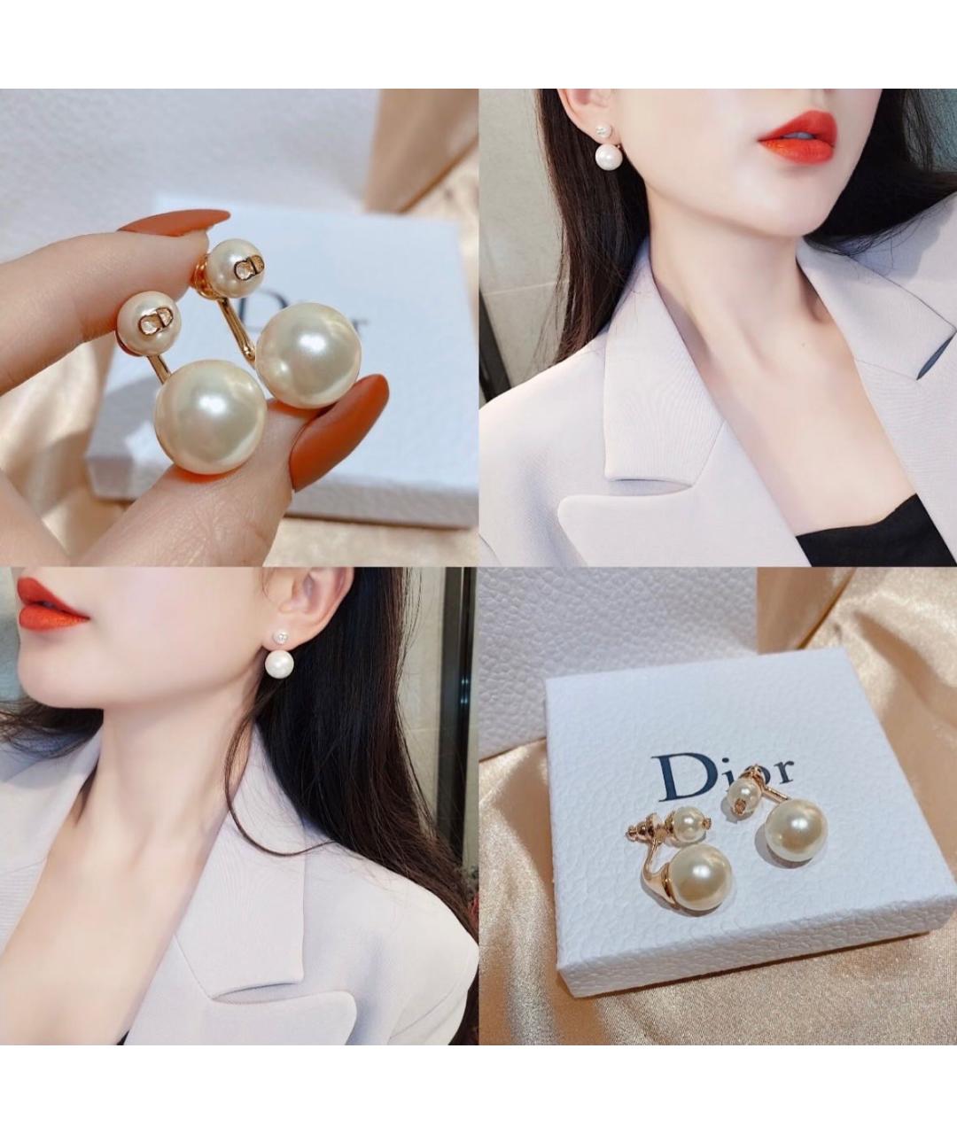 CHRISTIAN DIOR Золотые серьги, фото 4