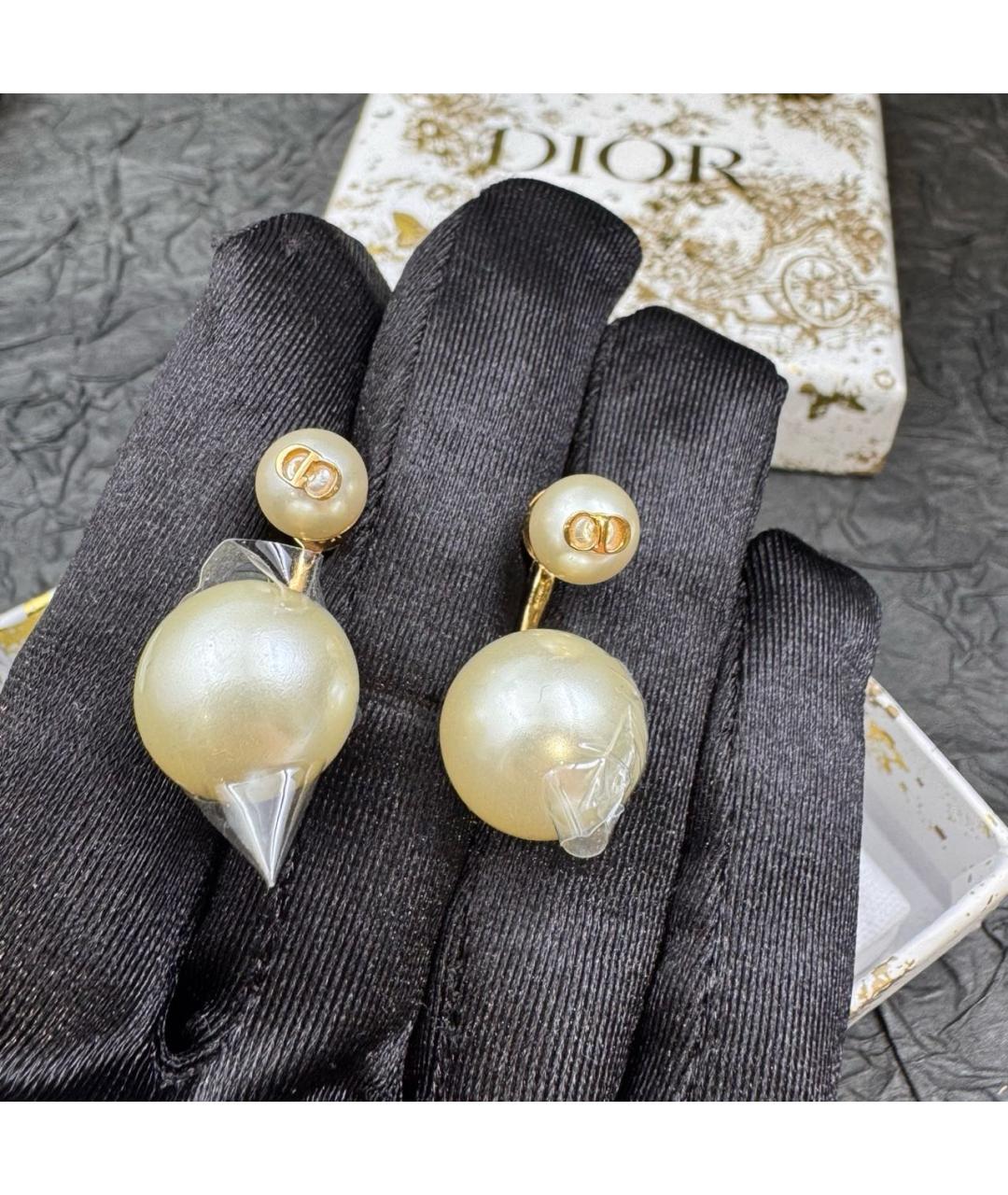 CHRISTIAN DIOR Золотые серьги, фото 2
