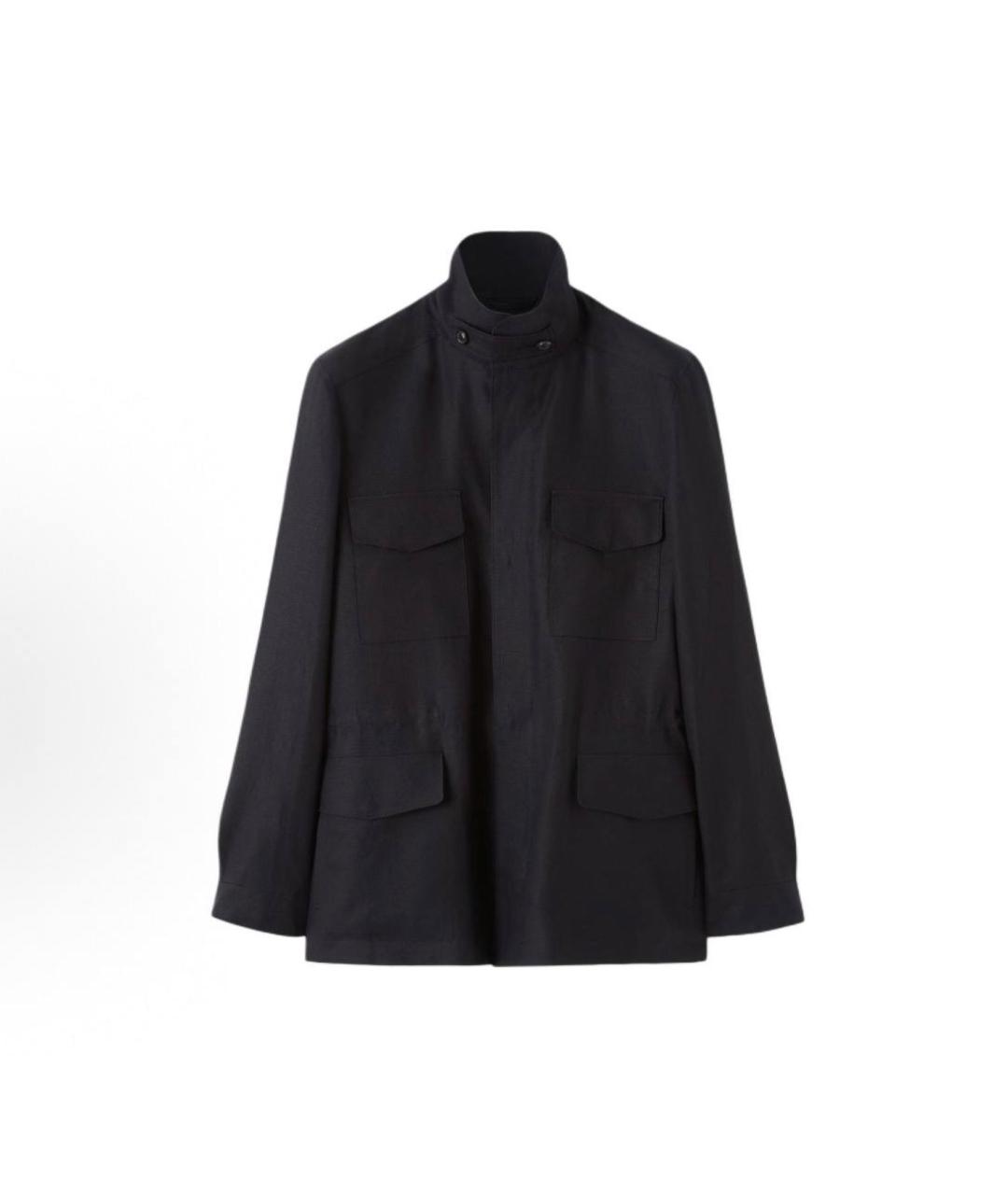 LORO PIANA Черная льняная куртка, фото 3