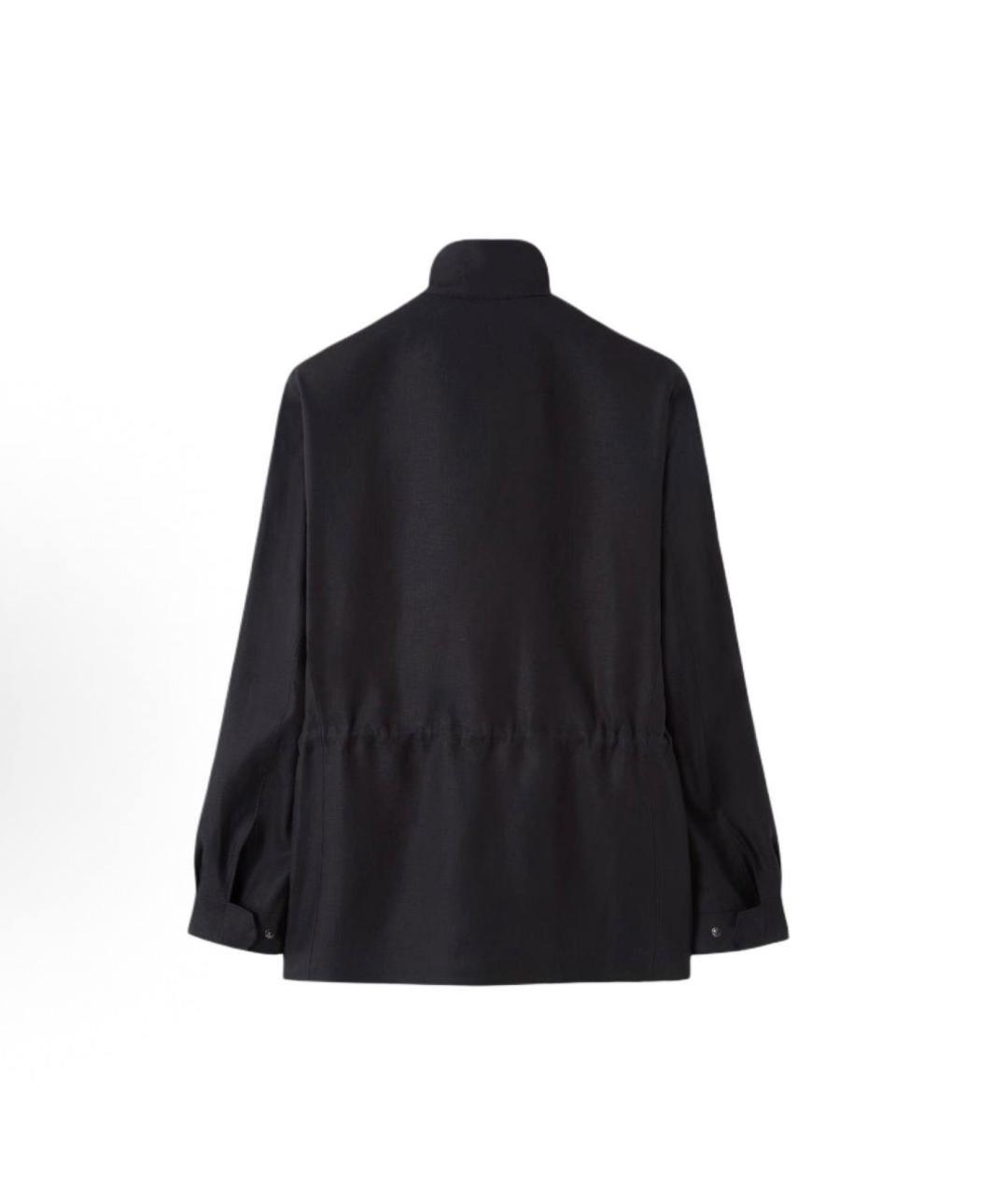 LORO PIANA Черная льняная куртка, фото 4