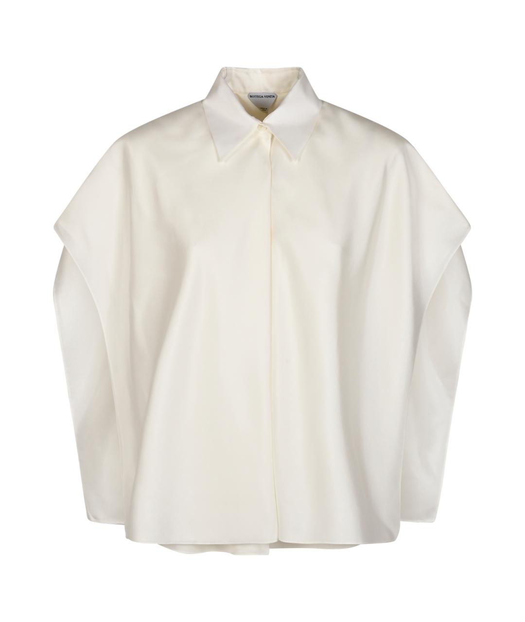 BOTTEGA VENETA Белая шелковая рубашка, фото 1