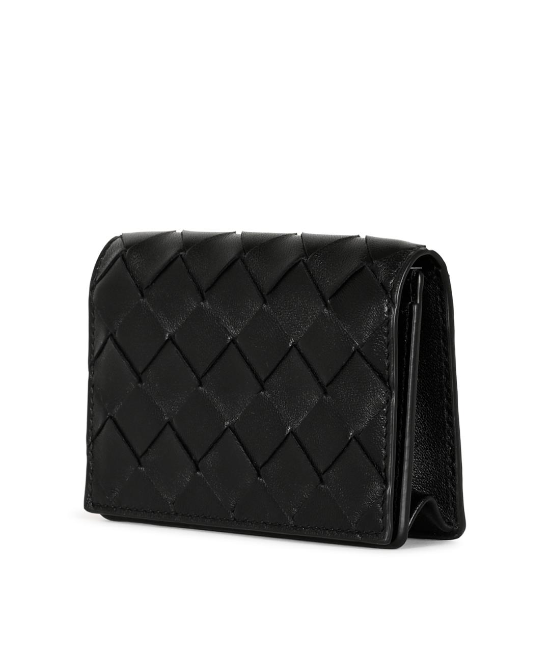 BOTTEGA VENETA Черный кожаный кошелек, фото 2