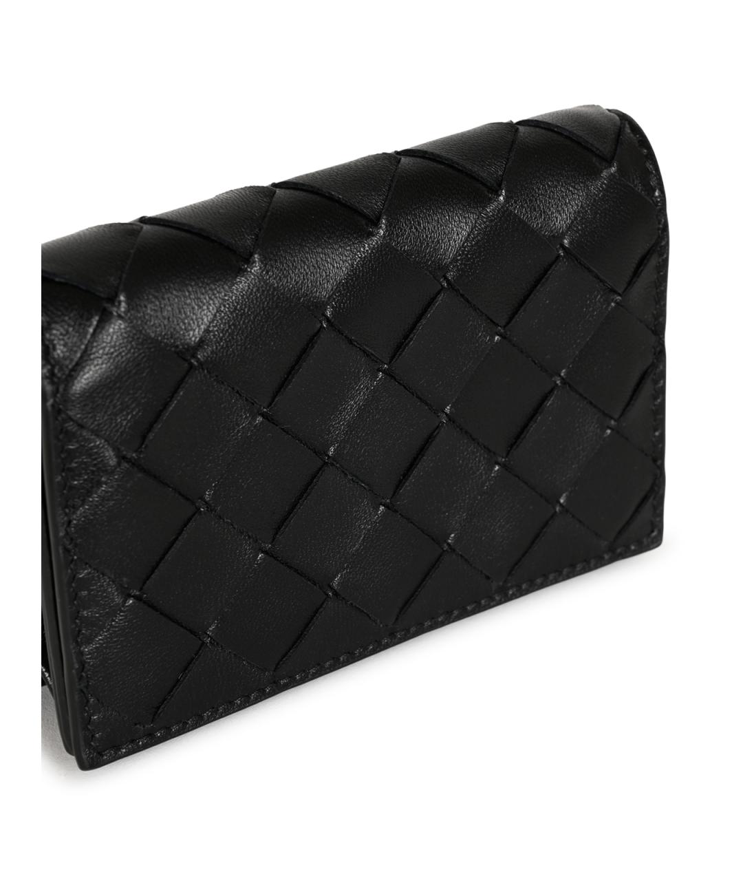 BOTTEGA VENETA Черный кожаный кошелек, фото 4