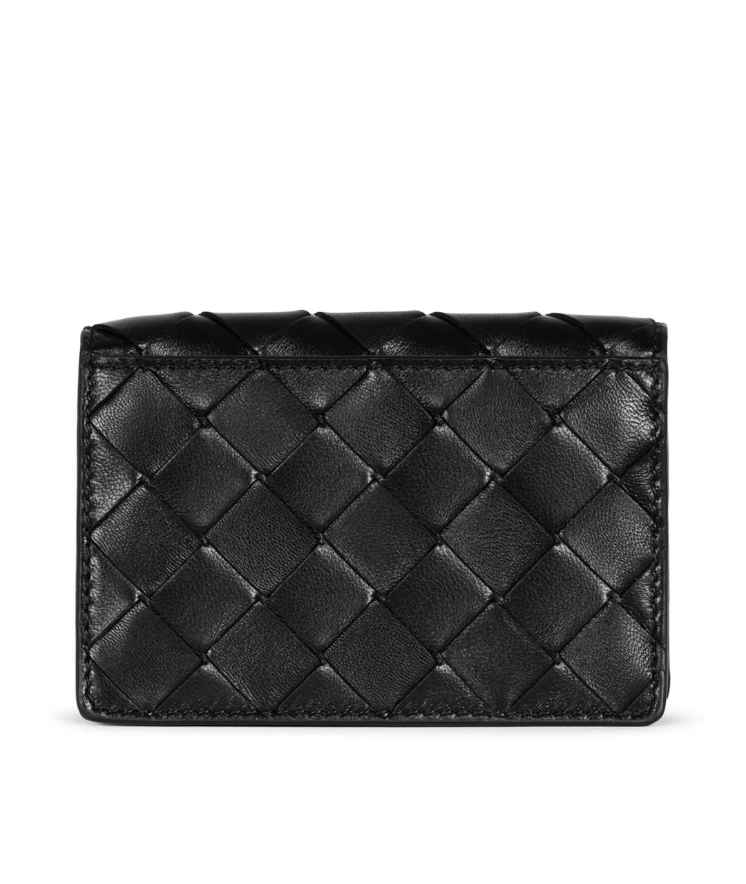 BOTTEGA VENETA Черный кожаный кошелек, фото 3